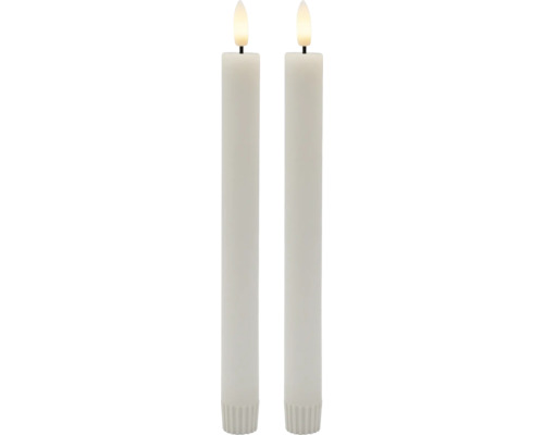 Zwei weisse LED-Kerzen