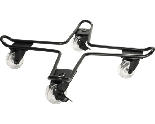 Rolluntersetzer MULTI ROLLER Ø 23 cm max. Tragekraft 60 kg Stahl schwarz Pflanzenroller mit Rollen