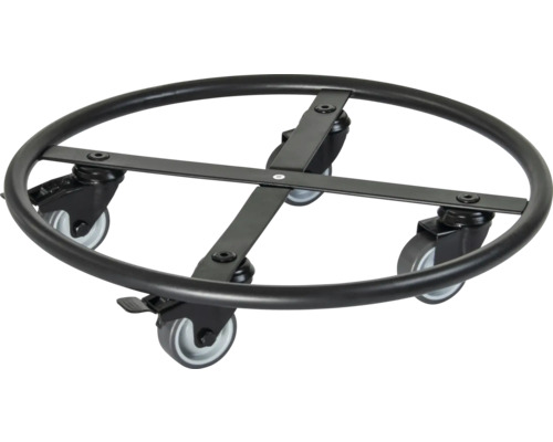 Rolluntersetzer MULTI ROLLER Ø 38 cm max. Tragekraft 150 kg Stahl schwarz Pflanzenroller aus Metall mit vier Rädern