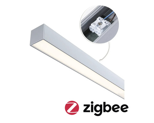 Zigbee LED-Unterbauleuchte mit Detailansicht der elektrischen Anschlüsse