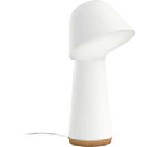 Lampe de table blanche avec pied en liège