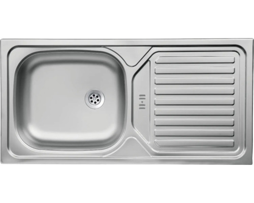Évier en acier inoxydable avec égouttoir