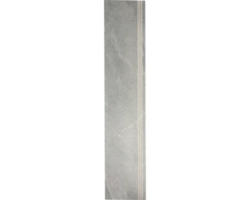 Graue Treppenfliese mit drei Rillen