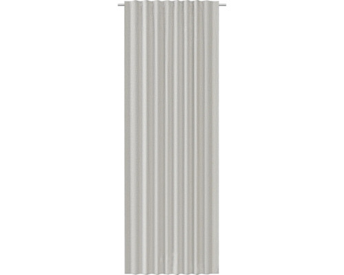 Gardine aus Stoff mit Falten und Aufhängung