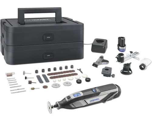 Dremel Akku-Multifunktionswerkzeug Set mit Zubehör und Aufbewahrungskoffer