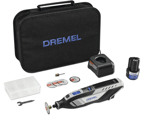 Ensemble d''outils multifonctions sans fil Dremel avec accessoires, station de charge et coffret à outils