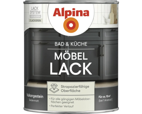 Alpina Möbellack Vulkangestein für Bad und Küche
