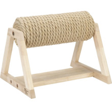 Katzenkratzrolle aus Holz mit Sisal