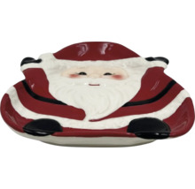 Assiette de présentation Père Noël pour décoration de Noël