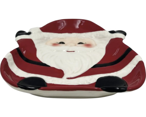 Assiette de présentation Père Noël pour décoration de Noël