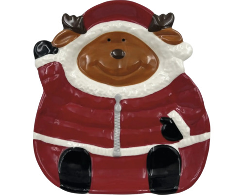 Bol décoratif renne en forme de Père Noël