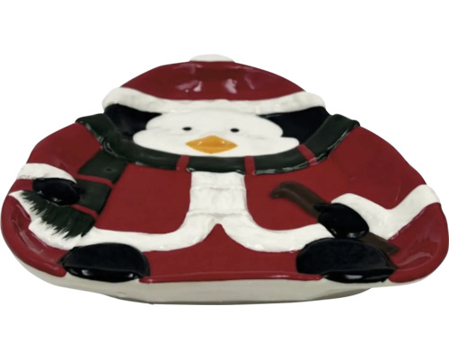 Bol décoratif en forme de pingouin avec bonnet de Noël et écharpe