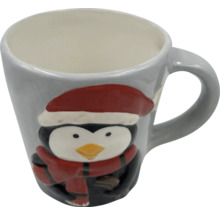 Tasse avec motif de pingouin et bonnet de Noël