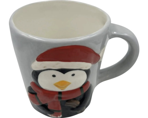 Tasse avec motif de pingouin et bonnet de Noël
