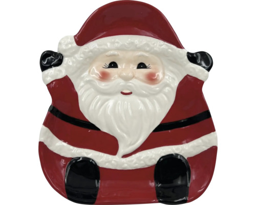 Assiette décorative Père Noël en céramique