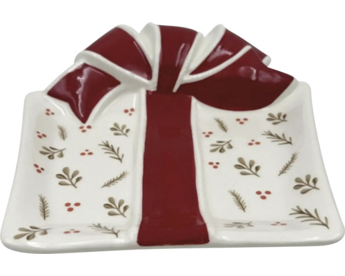 Assiette cadeau avec ruban