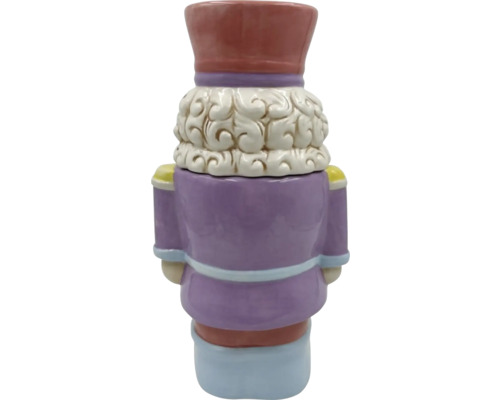 Vue arrière d''une figurine de casse-noisette décorative en céramique