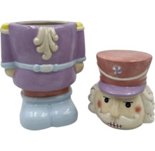 Figurine décorative de casse-noisette en guise de vase à fleurs