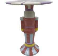 Table d''appoint en forme de casse-noisette avec plateau de table rayé