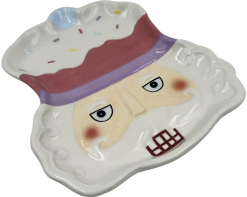 Assiette décorative avec visage de casse-noisette