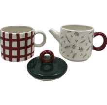 Set à thé avec tasse, théière et couvercle