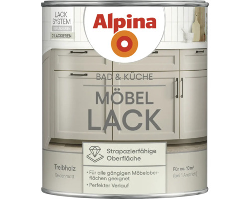 Alpina Möbellack Treibholz seidenmatt Farbdose