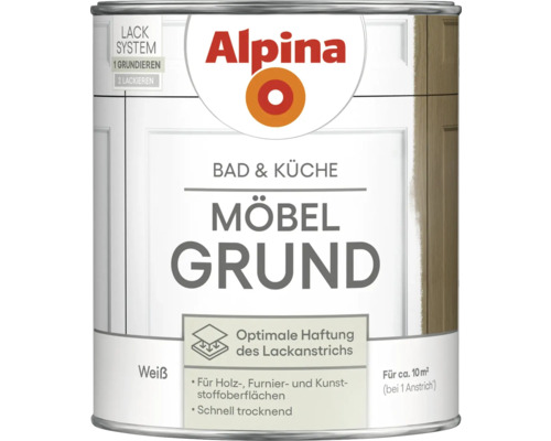 Alpina Möbel Grundierung für Bad und Küche in Weiss