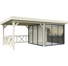 Pavillon de jardin en bois avec portes coulissantes