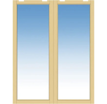 Fenêtre à double vantail en bois