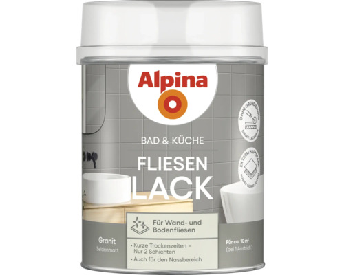 Alpina Fliesenlack Granit seidenmatt Dose für Bad und Küche