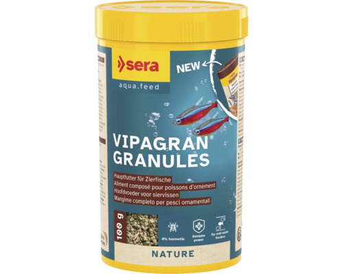 Granulatfutter sera Vipagran Granules 250 ml (100 g), Hauptfutter Sera Vipagran Granulat Zierfischfutter