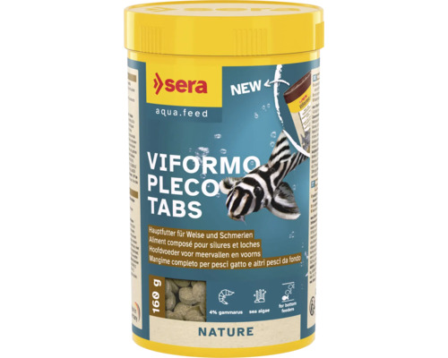 Futtertabletten sera Viformo Pleco Tabs 250 ml (160 g), Wels- und Schmerlenfutter Futtertabletten sera Viformo Pleco Tabs 250 ml (160 g), Wels- und Schmerlenfutter