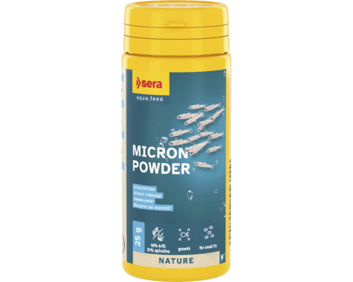 Jungfischfutter sera Micron Powder 50 ml (25 g), Aufzuchtfutter Sera Micron Powder Aufzuchtfutter für Fischbrut, 25 Gramm