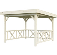 Pavillon en bois avec garde-corps