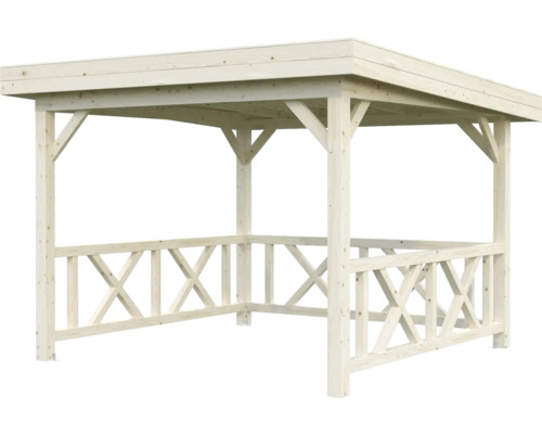 Pavillon en bois avec garde-corps