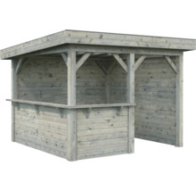 Bar de jardin en bois avec toit et comptoir