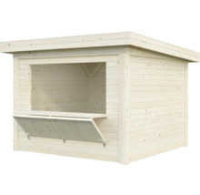 Stand de vente en bois avec guichet