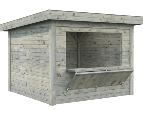 Kiosque en bois avec comptoir rabattable