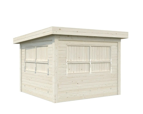 Abri de jardin en bois avec volets