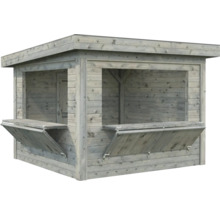 Maison de jardin en bois avec fenêtres de distribution