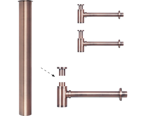 Ablaufrohrgarnitur aus Metall