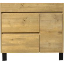 Meuble sous-lavabo en bois avec tiroirs et porte