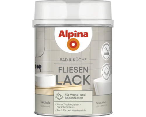 Alpina Fliesenlack für Bad und Küche, geeignet für Wand- und Bodenfliesen