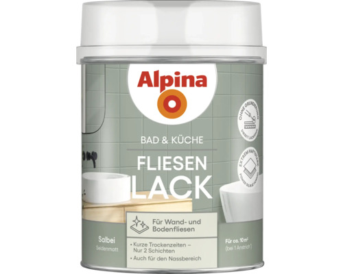Alpina Fliesenlack für Bad und Küche, seidenmatt