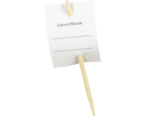 Panneaux pour plantes en bambou FloraSelf 20 pièces Étiquette de plante en bois avec champ d''inscription pour la date et le nom de la plante