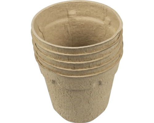 Pots de plantation FloraSelf ⌀ 11,5 cm papier 5 pces Pile de pots de tourbe pour le jardinage