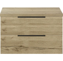 Table de chevet en bois avec deux tiroirs