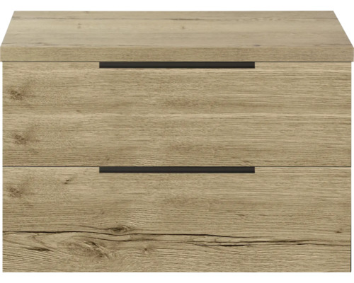 Table de chevet en bois avec deux tiroirs