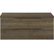 Meuble sous-vasque avec deux tiroirs aspect bois