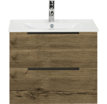 Waschtischunterschrank mit zwei Schubladen, Waschbecken und Armatur